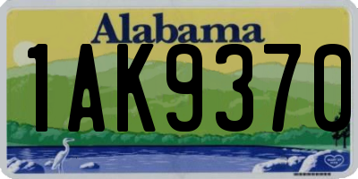 AL license plate 1AK9370