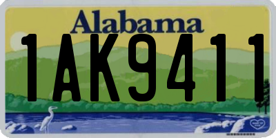 AL license plate 1AK9411