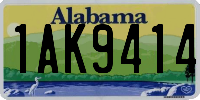 AL license plate 1AK9414