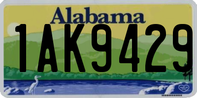 AL license plate 1AK9429