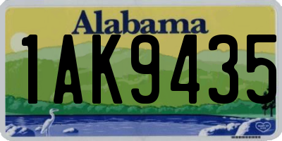 AL license plate 1AK9435