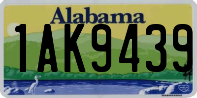 AL license plate 1AK9439