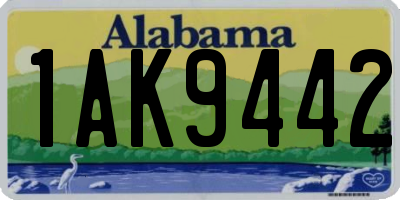 AL license plate 1AK9442
