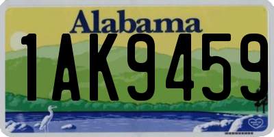 AL license plate 1AK9459