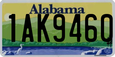 AL license plate 1AK9460