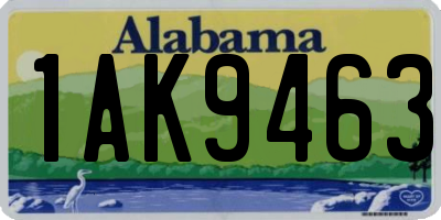 AL license plate 1AK9463