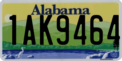 AL license plate 1AK9464