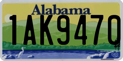 AL license plate 1AK9470