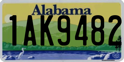 AL license plate 1AK9482