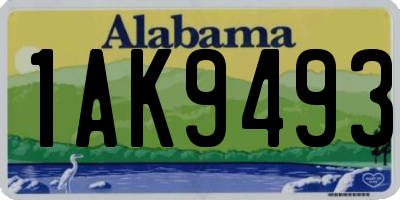 AL license plate 1AK9493