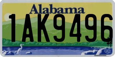 AL license plate 1AK9496