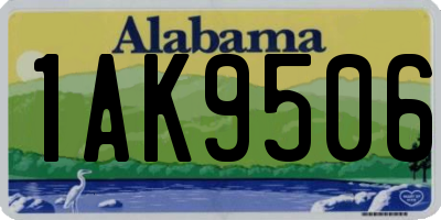 AL license plate 1AK9506