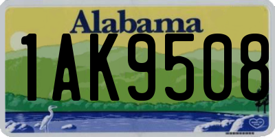 AL license plate 1AK9508