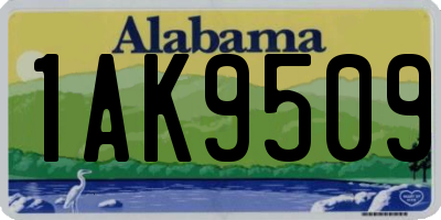 AL license plate 1AK9509