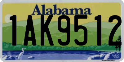 AL license plate 1AK9512