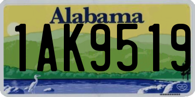 AL license plate 1AK9519