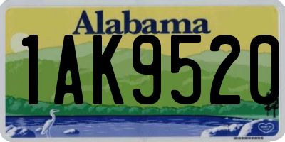 AL license plate 1AK9520