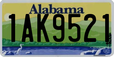 AL license plate 1AK9521