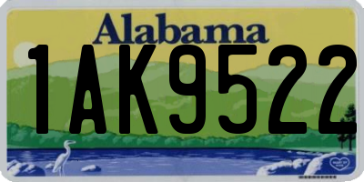 AL license plate 1AK9522