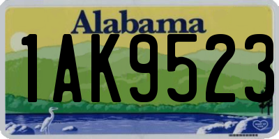 AL license plate 1AK9523