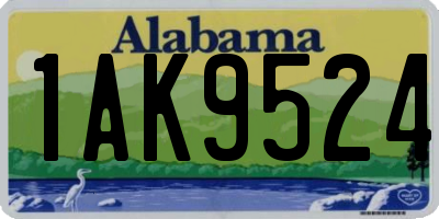 AL license plate 1AK9524