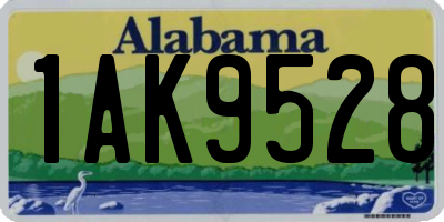 AL license plate 1AK9528