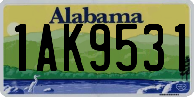 AL license plate 1AK9531