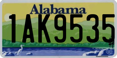 AL license plate 1AK9535