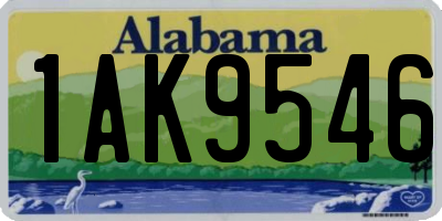 AL license plate 1AK9546