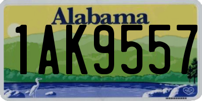AL license plate 1AK9557