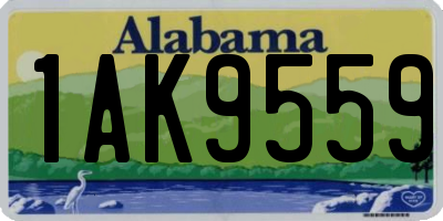 AL license plate 1AK9559