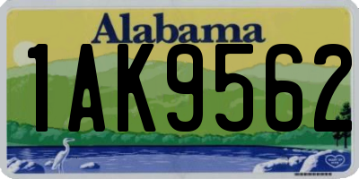 AL license plate 1AK9562
