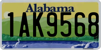 AL license plate 1AK9568
