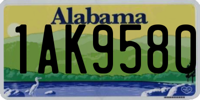 AL license plate 1AK9580
