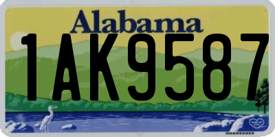 AL license plate 1AK9587