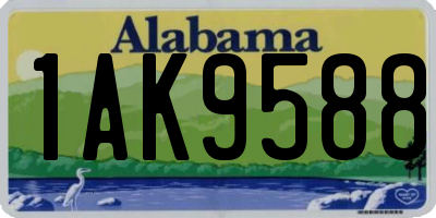 AL license plate 1AK9588