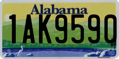 AL license plate 1AK9590