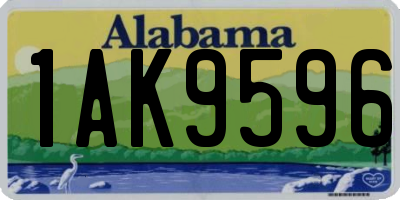 AL license plate 1AK9596