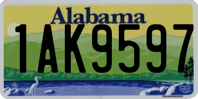 AL license plate 1AK9597