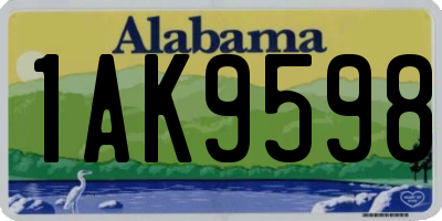 AL license plate 1AK9598