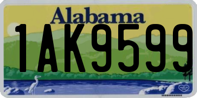 AL license plate 1AK9599