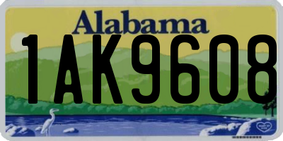 AL license plate 1AK9608