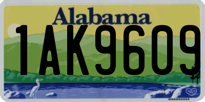 AL license plate 1AK9609