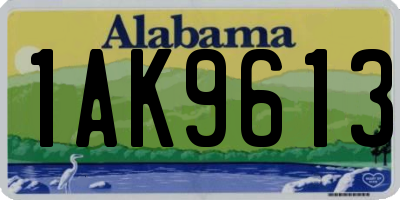 AL license plate 1AK9613