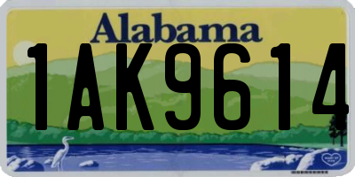 AL license plate 1AK9614