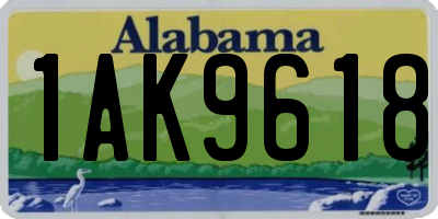 AL license plate 1AK9618