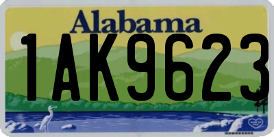 AL license plate 1AK9623