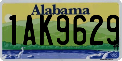 AL license plate 1AK9629