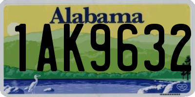 AL license plate 1AK9632
