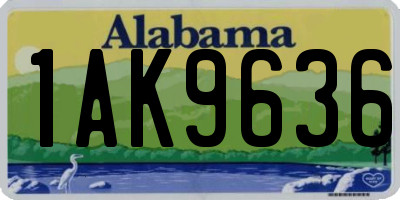AL license plate 1AK9636